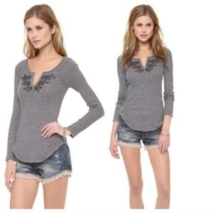 Free People Battalion Gray Thermal Sz XS